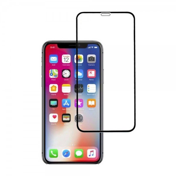 Powertech 5D Full Glue Tempered Glass Μαύρο (iPhone 11 Pro Max)